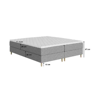 Fejtámla nélküli alacsony boxspring ágy 200 X 200