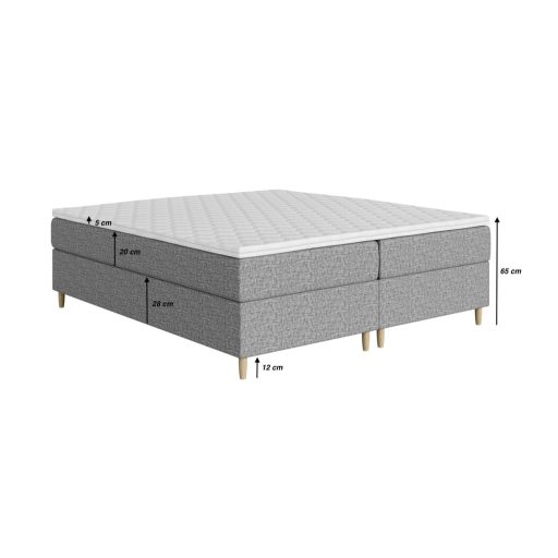 Fejtámla nélküli boxspring ágy 120 X 200