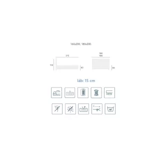 Bubbly boxspring ágy 140 X 200