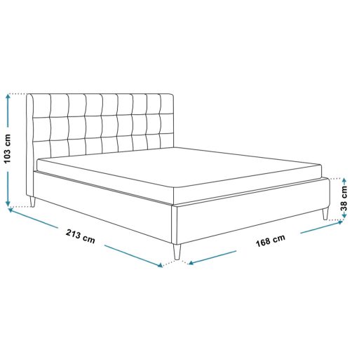 Budaörs ágykeret (air) 140 X 200 fekvőfelület, ágyráccsal
