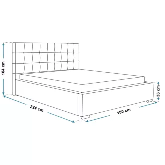   Budaörs ágykeret 120 X 200 fekvőfelület, ágyráccsal és ágyneműtartóval
