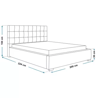   Budaörs ágykeret 120 X 200 fekvőfelület, ágyráccsal és ágyneműtartóval