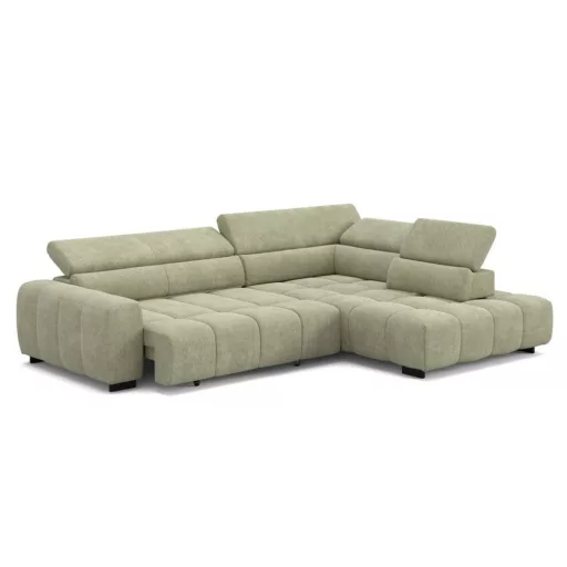 Alberta L-alakú sarokkanapé - jobbos - zárt - 306 cm X 228 cm - elektromosan mélyíthető ülőfelülettel
