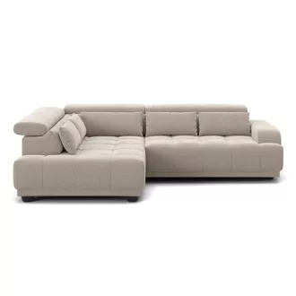   Jade L-alakú sarokkanapé  - balos - nyitott - 270 cm X 203 cm - elektromosan mélyíthető ülőfelülettel 