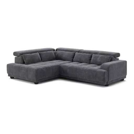 Jade L-alakú sarokkanapé  - balos - nyitott - 270 cm X 203 cm - elektromosan mélyíthető ülőfelülettel 