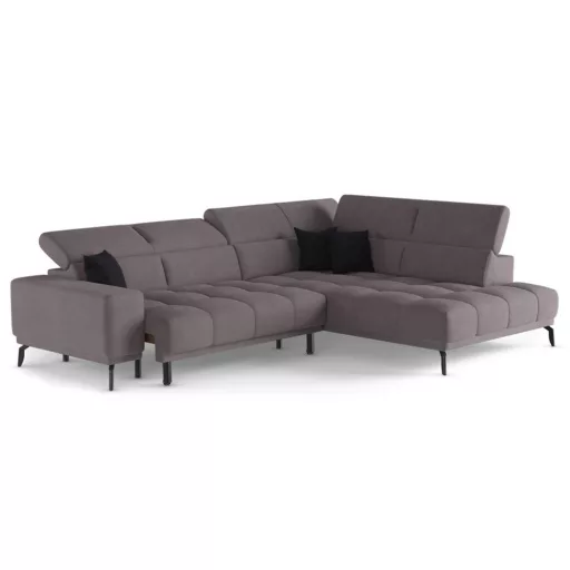 Jomba L-alakú sarokkanapé - jobbos - zárt - 308 cm X 226 cm - elektromosan mélyíthető ülőfelülettel