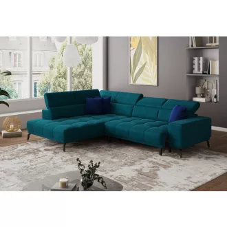   Jomba L-alakú sarokkanapé - balos - zárt - 308 cm X 226 cm - elektromosan mélyíthető ülőfelülettel 