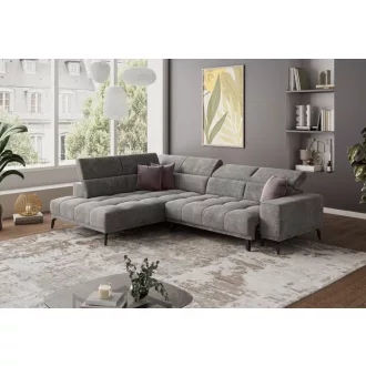   Jomba L-alakú sarokkanapé - balos - zárt - 308 cm X 226 cm - elektromosan mélyíthető ülőfelülettel 