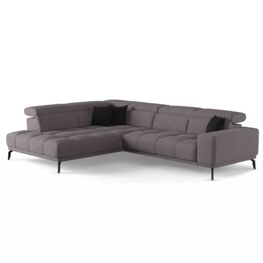 Jomba L-alakú sarokkanapé - balos - zárt - 308 cm X 226 cm - elektromosan mélyíthető ülőfelülettel 