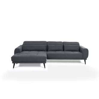   Monumental L-alakú sarokkanapé  - balos - nyitott - 288 cm X 178 cm - elektromosan mélyíthető ülőfelülettel 