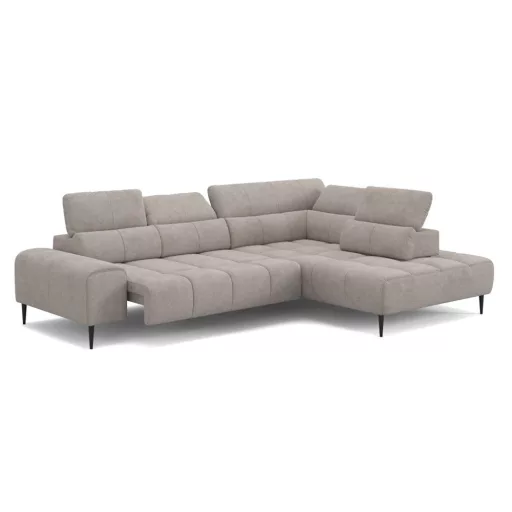 Theo L-alakú sarokkanapé - jobbos - zárt - 308 cm X 222 cm - elektromosan mélyíthető ülőfelülettel
