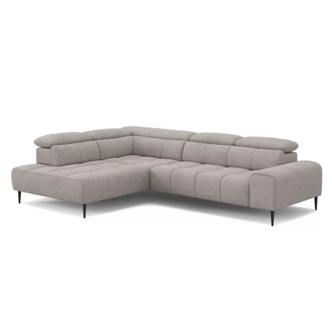 Theo L-alakú sarokkanapé - balos - zárt - 308 cm X 222 cm - elektromosan mélyíthető ülőfelülettel