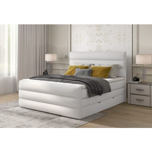 Cade ágyneműtartós boxspring ágy 160 X 200 - hideghab topper