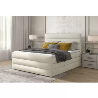   Cade ágyneműtartós boxspring ágy 140 X 200 - hideghab topper