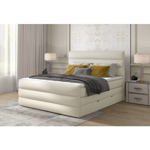 Cade ágyneműtartós boxspring ágy 160 X 200 - hideghab topper
