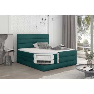   Cade ágyneműtartós boxspring ágy 140 X 200 - hideghab topper