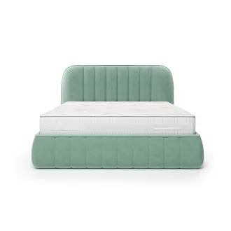   Caira kárpitozott ágyneműtartós ágy előről nyíló gázrugós ágyráccsal 160 X 200 fekvőfelület - Cloud72 türkíz EasyClean huzattal