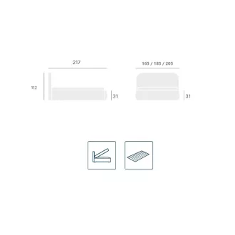   Caira kárpitozott ágyneműtartós ágy előről nyíló gázrugós ágyráccsal 160 X 200 fekvőfelület - Cloud72 türkíz EasyClean huzattal