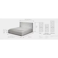   Chester kárpitozott ágy - 106 cm magas fejvéggel - 160 X 200 fekvőfelület