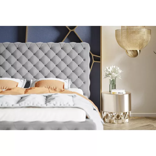 Chesterfield ágykeret 200 X 200 fekvőfelület, ágyráccsal és ágyneműtartóval