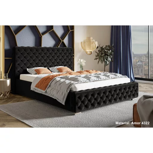 Chesterfield ágykeret 200 X 200 fekvőfelület, ágyráccsal és ágyneműtartóval