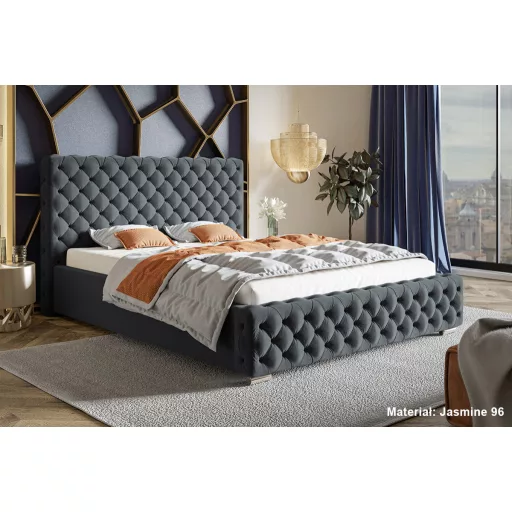 Chesterfield ágykeret 200 X 200 fekvőfelület, ágyráccsal és ágyneműtartóval