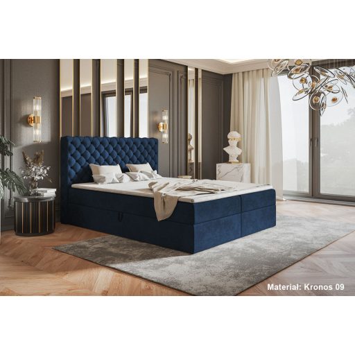 Chesterfield ágy ágyneműtartóval 120 X 200