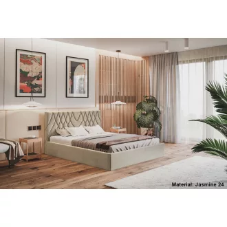   Chevron ágykeret (keskeny) 160 X 200 fekvőfelület, ágyráccsal és ágyneműtartóval