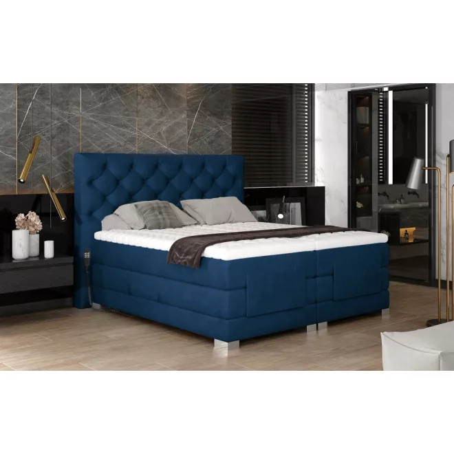 Cloe motoros boxspring ágy 140 X 200  hideghab topper