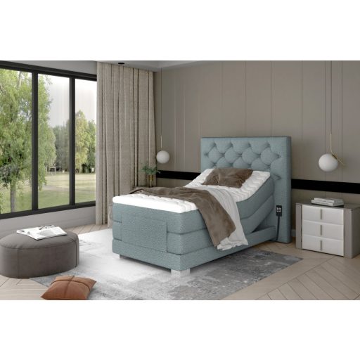 Cloe motoros boxspring ágy 90 X 200  hideghab topper