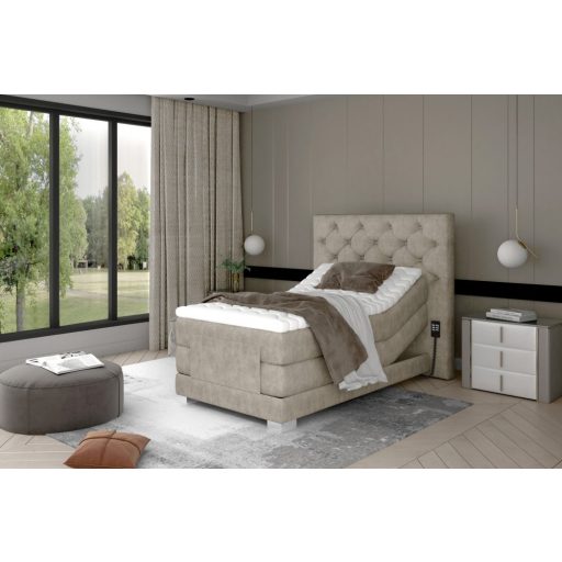 Cloe motoros boxspring ágy 90 X 200  hideghab topper