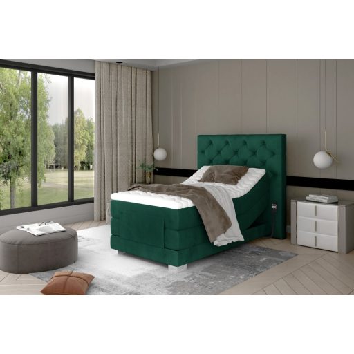 Cloe motoros boxspring ágy 90 X 200  hideghab topper
