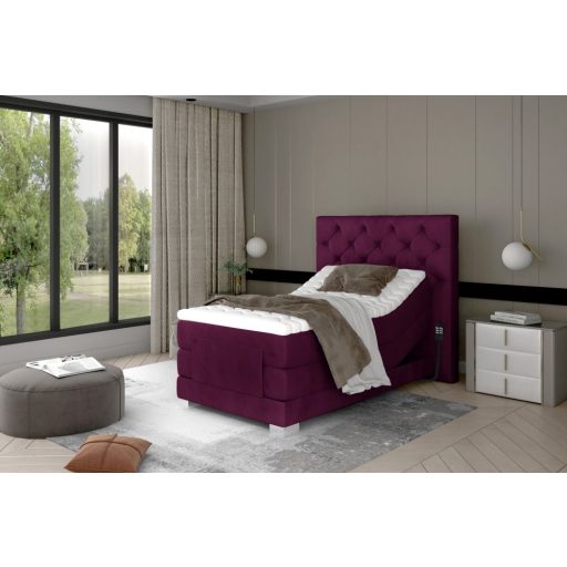 Cloe motoros boxspring ágy 90 X 200  hideghab topper