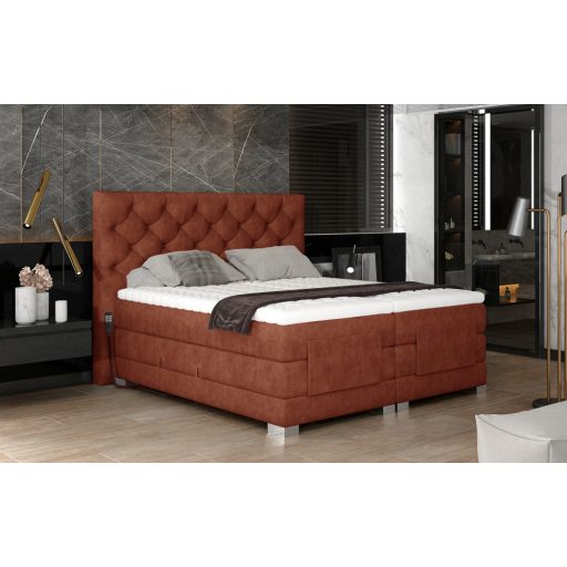 Cloe motoros boxspring ágy 160 X 200  hideghab topper