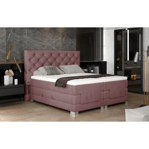 Cloe motoros boxspring ágy 160 X 200  hideghab topper