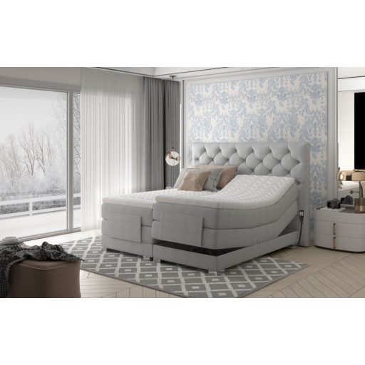 Cloe motoros boxspring ágy 160 X 200  hideghab topper