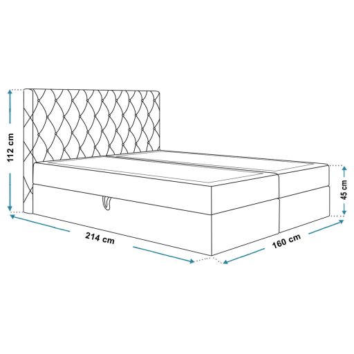 Debrecen ágy ágyneműtartóval 120 X 200