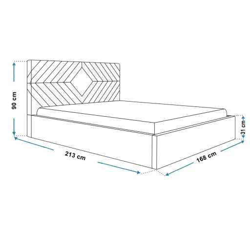 Diamond ágykeret (keskeny) 120 X 200 fekvőfelület, ágyráccsal és ágyneműtartóval