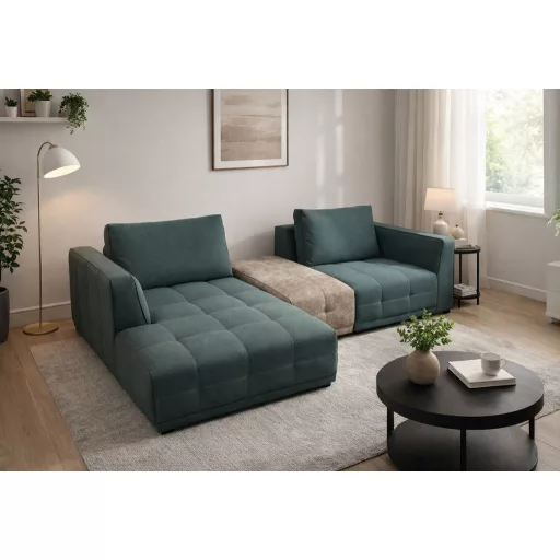 Dielo L-alakú sarokgarnitúra 162 cm x 313 cm - balos - kiállítási kedvezménnyel