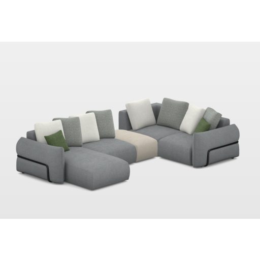Dixon U-alakú sarokgarnitúra 173 cm x 331 cm x 274 cm - jobbos