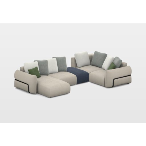 Dixon U-alakú sarokgarnitúra 173 cm x 331 cm x 274 cm - jobbos