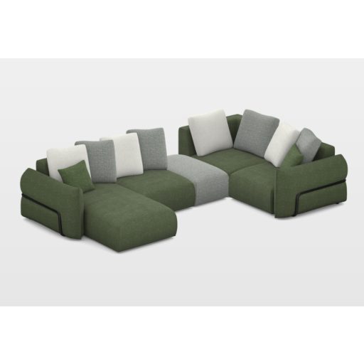 Dixon U-alakú sarokgarnitúra 173 cm x 331 cm x 274 cm - jobbos