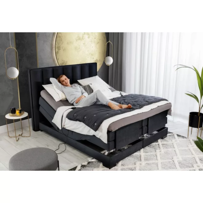 Eros motoros boxspring ágy 140 X 200  hideghab topper