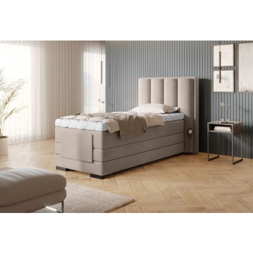 Eros motoros boxspring ágy 90 X 200  hideghab topper
