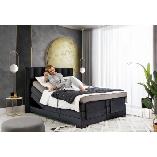 Eros motoros boxspring ágy 160 X 200  hideghab topper