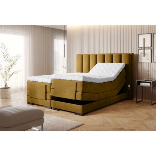 Eros motoros boxspring ágy 160 X 200  hideghab topper