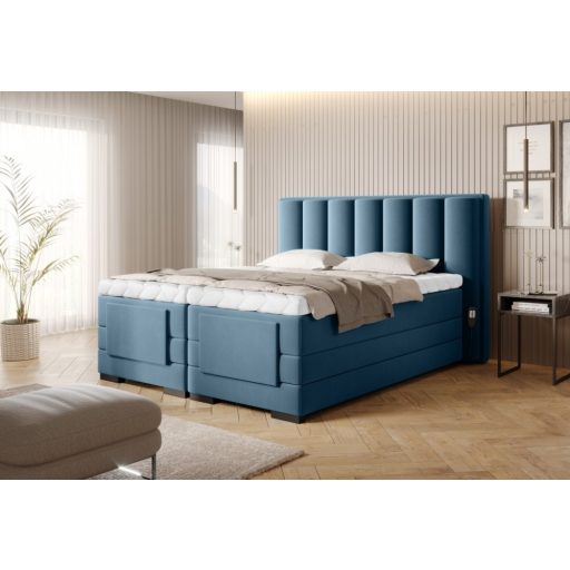 Eros motoros boxspring ágy 160 X 200  hideghab topper