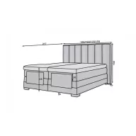 Eros motoros boxspring ágy 160 X 200  hideghab topper