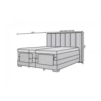 Eros motoros boxspring ágy 160 X 200  hideghab topper