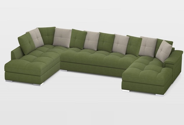 Evans U-alakú sarokgarnitúra 225 cm X 398 X 182 cm - balos – 1. kép